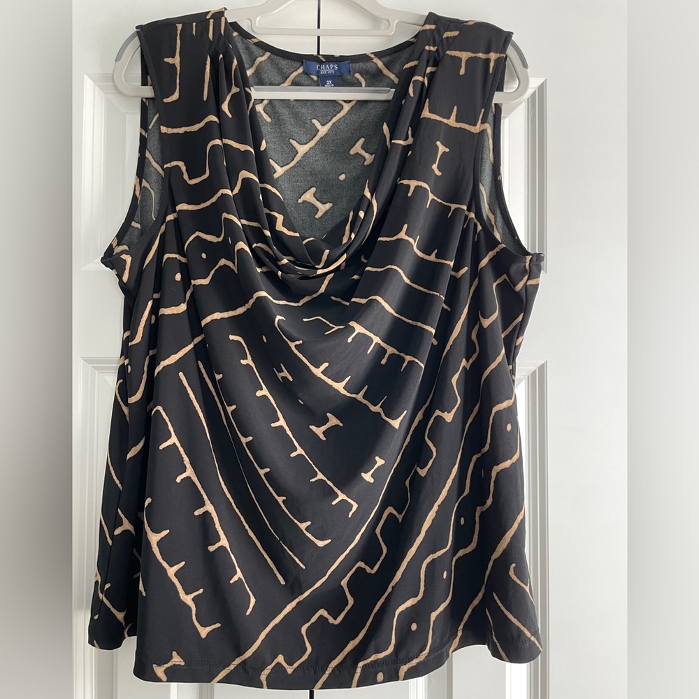 Black sleeveless top